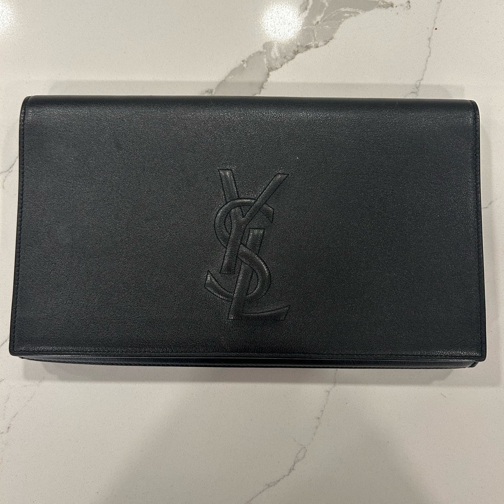 Yves Saint Laurent Black Leather Women’s Clutch